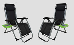 Pincho Sillón Relax Gravedad Zero, Tumbona Plegable Multiposiciones para jardín, terraza, Camping (2 Unidades) características
