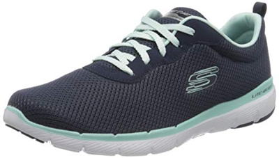 Skechers Women's Flex Appeal 3.0 Trainers, Blue (Navy Aqua Nvaq), 4 UK 37 EU