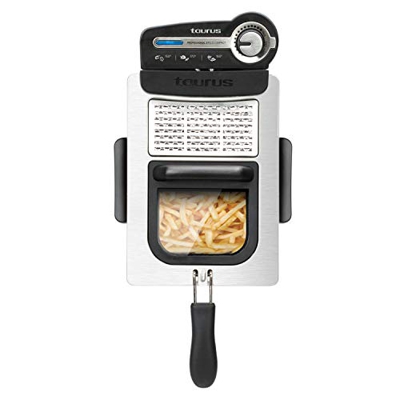 Taurus 973969000 - Freidora Professional 3 Plus Compact, 3 L, 1 kg de patatas, rápida y potente con 2600 W, sistema de filtrado del aceite, diseño com