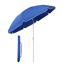 Sekey® Sombrilla Ø 160 cm Parasol para terraza jardín Playa balcón Piscina Patio, Color Azul, Protector Solar UV20+ precio