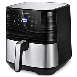 Innsky 5,5L 1700W freidora sin Aceite con 7 programas + función de Inicio diferido, Panel LED, Temperatura y tiempo ajustable. Freidora Aire caliente  precio