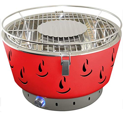 ACTIVA Barbacoa carbón Vegetal Barbacoa Heiss Aire sin Humo con ventilación airbroil Rojo
