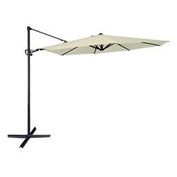 AKTIVE Garden 53893 Parasol excéntrico Roma, diámetro 300 cm, crema mástil aluminio precio