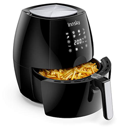 Innsky Freidora sin Aceite 5,5L con Libro de Recetas, Panel táctil 8 Modos, Tiempo y temperatura ajustable, Freidora de Aire Caliente 1700W con funció características