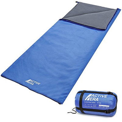 Active Era Saco de Dormir Ultraligero Resistente al Desgarro y al Agua. con Bolsa de Compresión Clima Cálido, Fiesta de Pijamas, Camping al Aire Libre