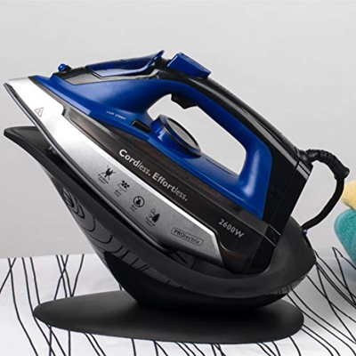 PROLECTRIX 2 en 1 Plancha de Vapor inalámbrica EF0274BGP-VDE con Conector Europeo, 2600 W, Azul/Gris/Negro