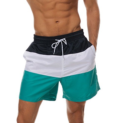 Arcweg Bañador Hombre Chico Playa Poliéster Pantalon Corto Hombre Deporte Secado Rápido Bañadores Natacion Ligero Moda Shorts Verde M(EU)