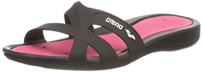 Arena Athena Woman Hook, Zapatos de Playa y Piscina para Mujer, Multicolor (Black/Fuchsia 509), 38 EU