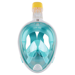 Wsobue Máscara de Buceo, Gafas Snorkel 180° Panorámica Vista Anti-Niebla Apoyo Camara Deportiva, Anti-Fugas Máscara de Snorkel para Adultos y niños (V precio