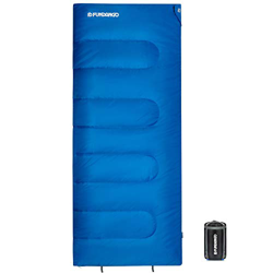FUNDANGO Saco de Dormir Compacto para Clima frío, Impermeable, Rectangular/sobre, cálido, Acogedor, portátil, Ligero, para mochilero, Camping, Senderi características