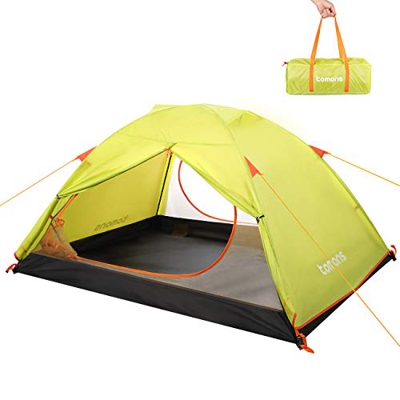 Tomons Tienda de Campaña para 2-3 Personas, Súper Amplia, Ligera, Resistente al Agua con Doble Puerta, Tienda para Exteriores, Senderismo, Escalada, E