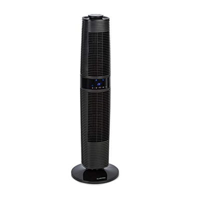KLARSTEIN Twister - Ventilador Vertical, Ahorro energía con 45 W de Potencia, Corriente de 343 m³/h, Oscilación automática de 80° y Manual de 360°, Au