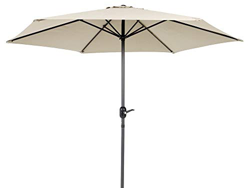 Parasol de Aluminio Beige con ventilación para terraza de 270 cm - LOLAhome en oferta