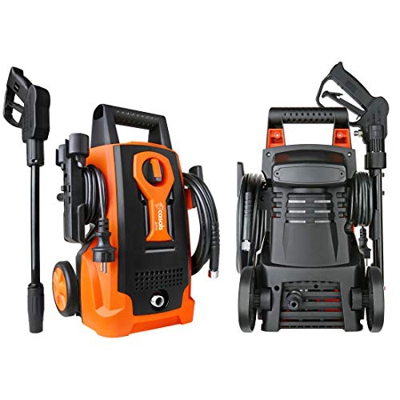 Casals C63010000 Hidrolimpiadora, 1400 W, 105 Bares, caudal máx de 6,8 l/min, Manguera a presión de 5m, dispensador de jabón Incorporado, ángulo de Sp