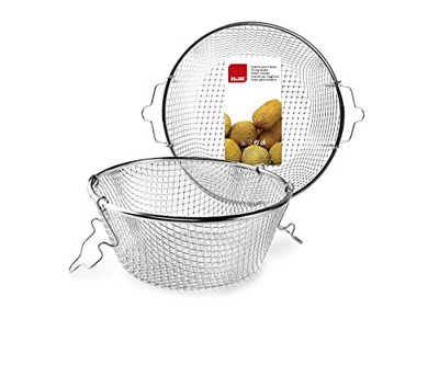 IBILI Cestillo freidor estañado con 2 Asas, Aleación, Multicolor, 23 cm