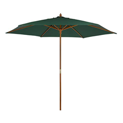 AKTIVE Garden 53865 Parasol hexagonal, diámetro 300 cm, verde mástil madera características