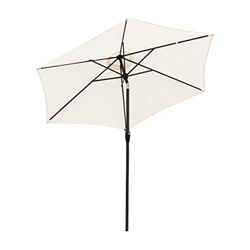 Sekey® sombrilla Parasol para terraza jardín Playa Piscina Patio diámetro 270 cm Protector Solar UV50+ (Metal, Crema) en oferta