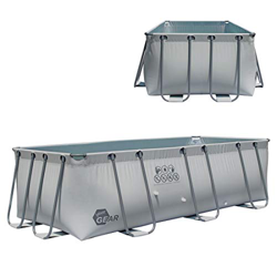 your GEAR XL Piscina Familiar Gris 4x2x1m Piscina con Marco de Acero Piscina Jardín Piscina para niños en oferta
