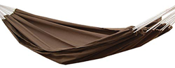 AMANKA Hamaca XXL por 2 Personas 400x160cm | Soporta hasta 150 kg | 100% algodón | Hamacas paracaídas Color marrón en oferta