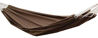 AMANKA Hamaca XXL por 2 Personas 400x160cm | Soporta hasta 150 kg | 100% algodón | Hamacas paracaídas Color marrón