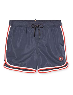 Superdry Echo Surf Racer Swim Short Pantalones Cortos, Azul (Darkest Navy 49p), L para Hombre