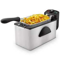 Grunkel - Freidora eléctrica 2 litros de Capacidad y 2000 W de Potencia en Acero Inoxidable. Temperatura Ajustable. Protección contra sobrecalentamien precio