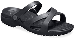 Crocs Meleen Crossband Sandal W, Sandalias de Punta Descubierta para Mujer, Negro (Black 001), 38/39 EU características