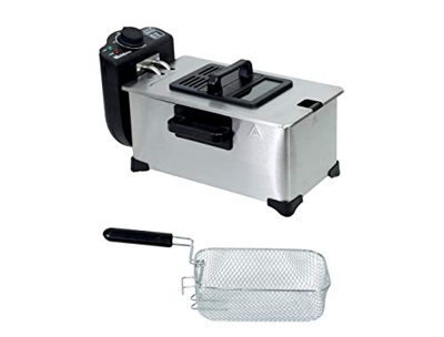 MAXELLPOWER FREIDORA ELECTRICA 3,5L Acero Inoxidable 2000W con Ventana EN LA Tapa Garantia