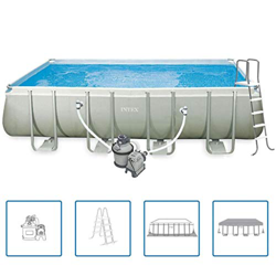 vidaXL Intex Ultra - Juego de piscina exterior rectangular, de 549 x 274 132 cm, 28352GN en oferta