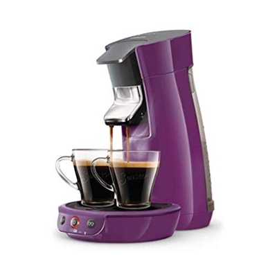 Senseo Viva Café HD6561/41 - Cafetera (Independiente, Máquina de café en cápsulas, 0,9 L, Dosis de café, 1450 W, Púrpura)