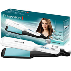 Remington Shine Therapy S8550 - Plancha de Pelo, Aceite de Argán, Cerámica, Digital, Placas Anchas, Resultados Profesionales, Blanco precio