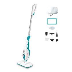 Polti Vaporetto SV205 Escoba a Vapor Doble Función con Limpiador Portátil Integrado, 1300 W, 18/10 Steel, Blanco/Azul características