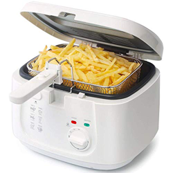 Aigostar Indra 30HEX - Freidora de 2,5 litros de capacidad, 1800 watios de potencia y libre de BPA. Color blanco con gran ventana transparente, contro en oferta