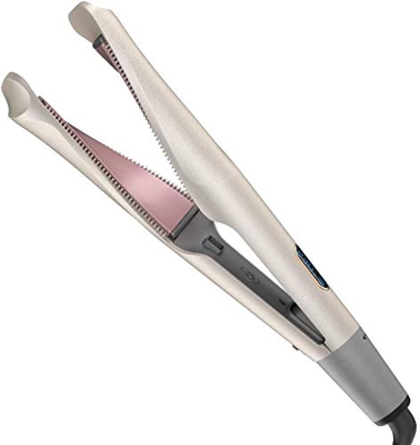 Plancha Pelo, Alisador y Rizador 2 en 1 Placas de estilo curvas únicas con pantalla LCD, temperatura de 100~230 ℃, calentamiento rápido en 30 segundos