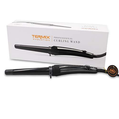 Termix Rizadora de Pelo Evolution Wand - Regulador de Tª con Sensor Táctil. Sistema de Seguridad Pro Tech. Calentamiento Inmediato. Guante Térmico Inc