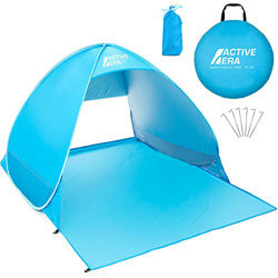 Active Era Tienda de Playa Pop-Up Pop Up Desplegable Instantánea para 2 personas - Con FPS 50+ para Protección Solar UV - Incluye Bolsa de Viaje & Piq características