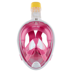 Wsobue Máscara de Buceo, Gafas Snorkel 180° Panorámica Vista Anti-Niebla Apoyo Camara Deportiva, Anti-Fugas Máscara de Snorkel para Adultos y niños (R precio