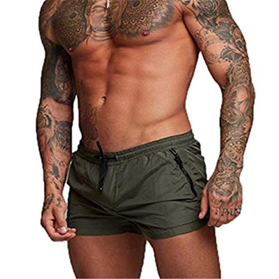 EDOTON Bañador para Hombre, Pantalones Cortos Impermeables Pantalones Cortos de Surf Pantalones de Natación (EU M/Tag L, Ejercito Verde)