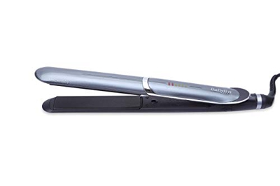 BaByliss IPro Slim ST387E – Plancha de pelo iónica, placas profesionales de cerámica para cabello húmedo y seco, calentamiento instantáneo, 6 temperat