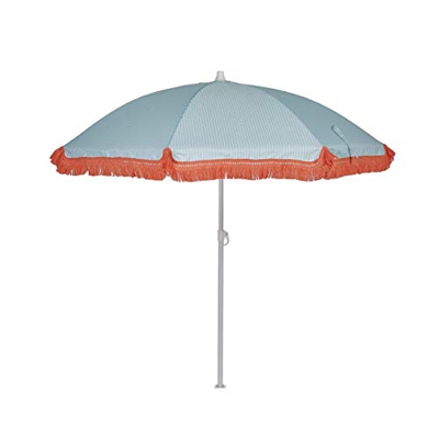 EZPELETA Sombrilla de Playa. Parasol de Playa. Ligero y Plegable de Acero. Paraguas Sol 160cm. Protección Solar UPF 50+. Estampado Flores/Cuadros/Raya