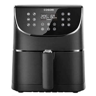 COSORI Freidora sin Aceite, Freidora Aire Caliente con 11 Programas, Función Mantener Caliente, Pantalla LED Táctil, Temperatura y Tiempo Ajustable, S