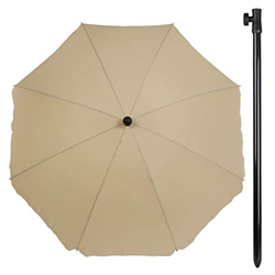 Aktive 85303 Sombrilla De Jardín Con Filtro Solar, Diámetro 240 cm, Marrón características