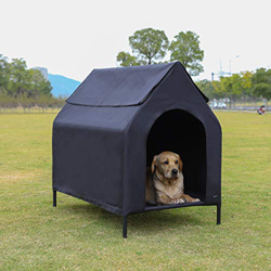 AmazonBasics - Caseta para mascotas, elevada, portátil, mediana, negra precio