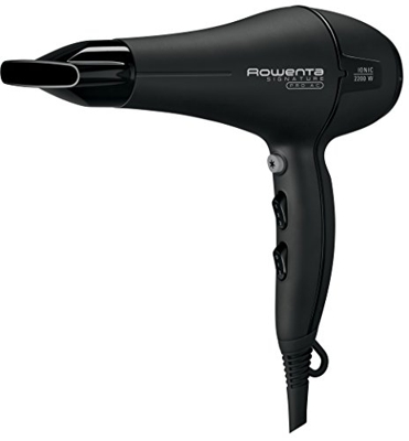 Rowenta Signature Pro Ac CV7810F0 - Secador de pelo de 2200 W con motor AC profesional, sistema iónico, 2 posiciones de velocidad, boquilla concentrad