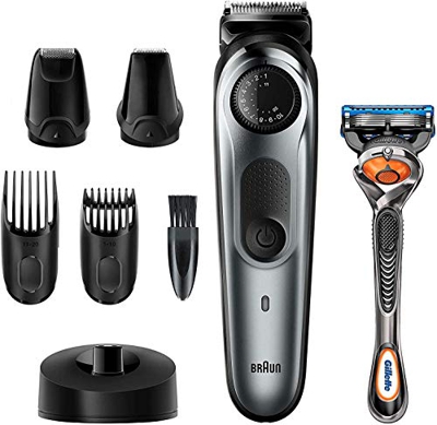 Braun Recortadora de Barba BT7240, Máquina Cortar Pelo, Recortadora y Cortapelos para Hombre, Cuchillas Metálicas Afiladas de Larga Duración, 39 Ajust