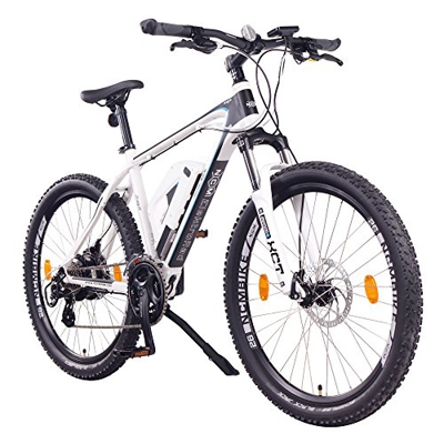 NCM Prague Bicicleta eléctrica de montaña, 250W, Batería 36V 13Ah 468Wh (Blanco 26")