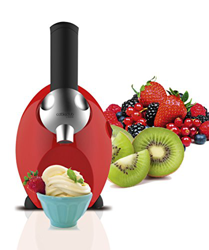 SOGO SS-5245 Heladera, Maquina de helado, Máquina para postres de frutas heladas de 150W, Con Libro de Recetas, Helados Sanos - Color Rojo en oferta
