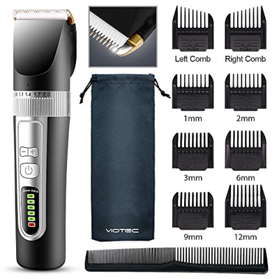MOULEI Cortapelos Profesional Hombre Máquina de Cortar Pelo Cortador de Pelo Recargable,Barbero Electrico,Recortador de Barba Inalámbrico Y Precisión 