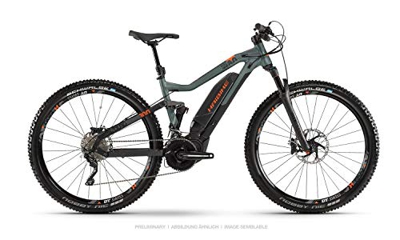Haibike Sduro FullNine 8.0 - Bicicleta eléctrica (29'', talla XL), color negro, verde y naranja