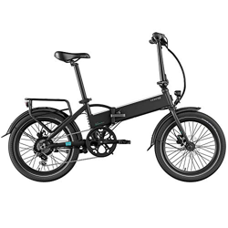 Legend Monza Bicicleta Eléctrica Plegable Smart eBike Ruedas de 20 Pulgadas, Frenos de Disco Hidráulicos, Batería 36V 14Ah Panasonic (504Wh), Negro On en oferta